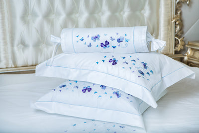 premium ‘Summer Garden’ Turkish linen pillowcase