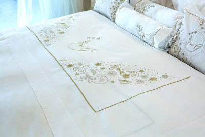 Top Flat Embroidered Sheet “Snowflakes”
