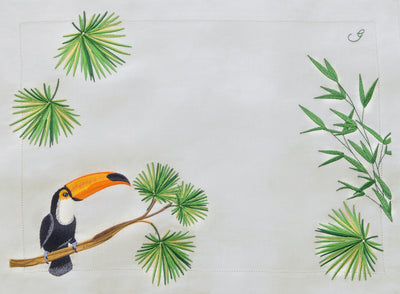 Tropical garden | Toucans (set of 6 plate mats)