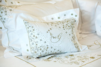 luxury cotton sateen ‘Snowflakes’ pillowcase